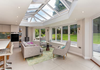 Kitchen room extension Orangery in Esher, Surrey